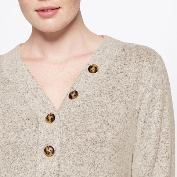 MARKET & SPRUCE
Joey Henley Cozy Brushed Knit Top Sz XS & XL GREY Stitch Fix Nwt - Picture 4 of 8